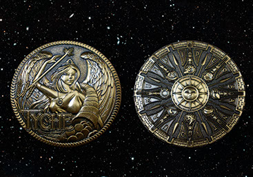 Tyché De la mythologie grecque, Tyche est la déesse du destin, de la fortune ou du mal et du hasard. pièce antique est dédiée à la déesse 